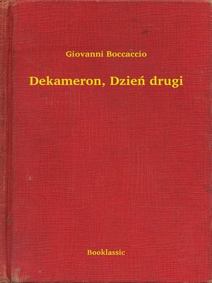 cover image of Dekameron, Dzień drugi
